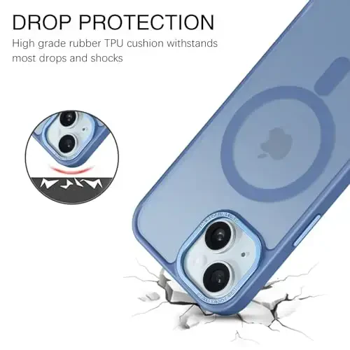 BENTOBEN iPhone 15 uchun g'ilof, iPhone15 telefon g'ilofi MagSafe bilan mos, yarim shaffof mat magnit qopqoq zarbga chidamli ayollar qizlar himoya chiroyli g'ilof iPhone 15 6.1