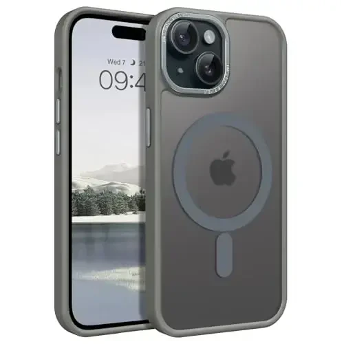 BENTOBEN iPhone 15 uchun g'ilof, iPhone15 telefon g'ilofi MagSafe bilan mos, yarim shaffof mat magnit qopqoq zarbga chidamli ayollar qizlar himoya chiroyli g'ilof iPhone 15 6.1