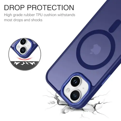 BENTOBEN iPhone 15 uchun g'ilof, iPhone15 telefon g'ilofi MagSafe bilan mos, yarim shaffof mat magnit qopqoq zarbga chidamli ayollar qizlar himoya chiroyli g'ilof iPhone 15 6.1