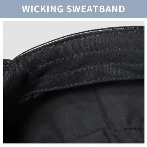 Beret Hats for Women PU Leather Newsboy Fiddler Cap with Veil Casual Baker Boy Captain Hat - 2
