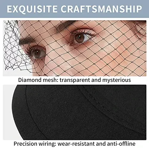 Beret Hats for Women PU Leather Newsboy Fiddler Cap with Veil Casual Baker Boy Captain Hat - 4