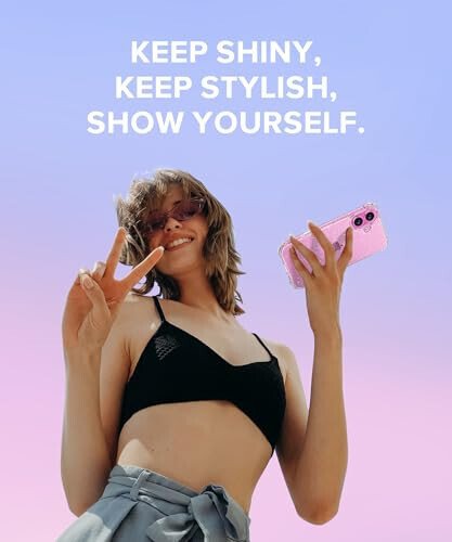 BERFY Compatible with iPhone 16 Case Glitter, [3 in 1] with Screen Protector + Camera Lens Protector, [Non-Yellowing] Clear Sparkle Slim Shockproof Hard Phone Cover for Women 6.1