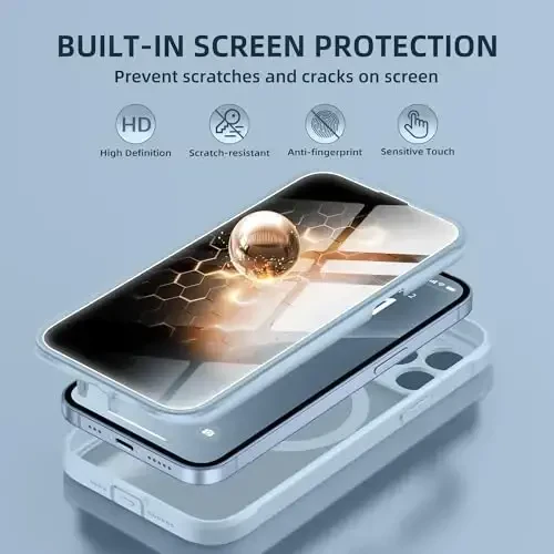 BERFY для iPhone 13 Pro Max, чехол, совместимый с MagSafe, встроенная защитная пленка для экрана и защита камеры, противоударный матовый чехол для телефона для 13 Pro Max 6,7