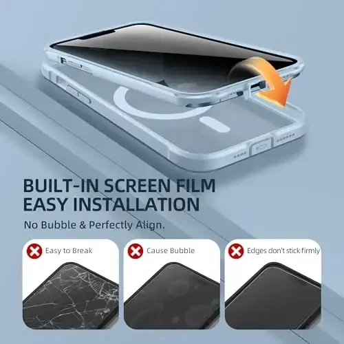 BERFY для iPhone 13 Pro Max, чехол, совместимый с MagSafe, встроенная защитная пленка для экрана и защита камеры, противоударный матовый чехол для телефона для 13 Pro Max 6,7