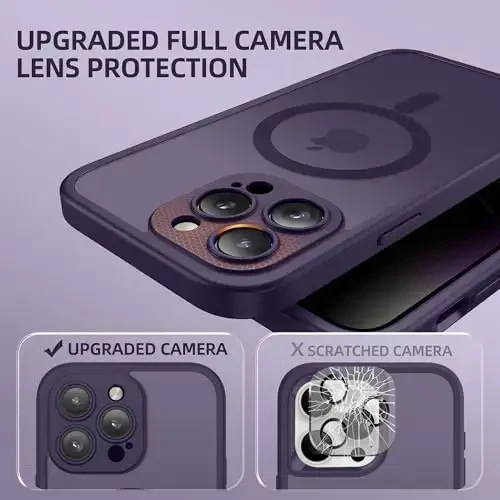 BERFY для iPhone 14 Pro Max, совместимый с MagSafe, встроенная защитная пленка для экрана и защита камеры, противоударный матовый чехол для телефона во весь корпус для 14 Pro Max 6,7