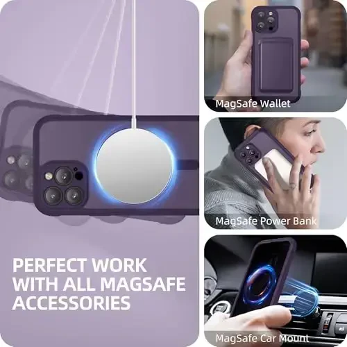 BERFY for iPhone 13 Pro Max Case, Compatible with MagSafe, Built-in Privacy Screen Protector and Camera Protection, Anti-Spy Full Body Shockproof Matte Phone Case for 13 Pro Max 6.7