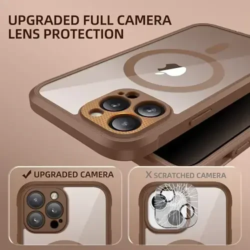 BERFY for iPhone 13 Pro Max Case, MagSafe bilan mos, O'rnatilgan Privacy Screen Protector va Kamera himoyasi, Anti-Spy to'liq tanani zarbaga chidamli tiniq telefon qutisi 13 Pro Max 6.7