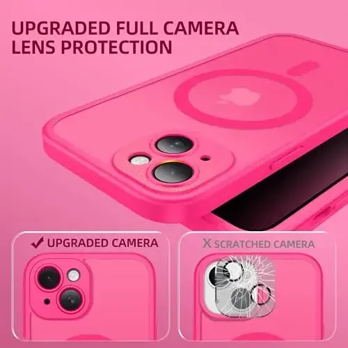 BERFY for iPhone 14 Case, Compatible with MagSafe, Built-in Privacy Screen Protector and Camera Protection, Anti-Spy Full Body Shockproof Matte Phone Case for 14 6.1