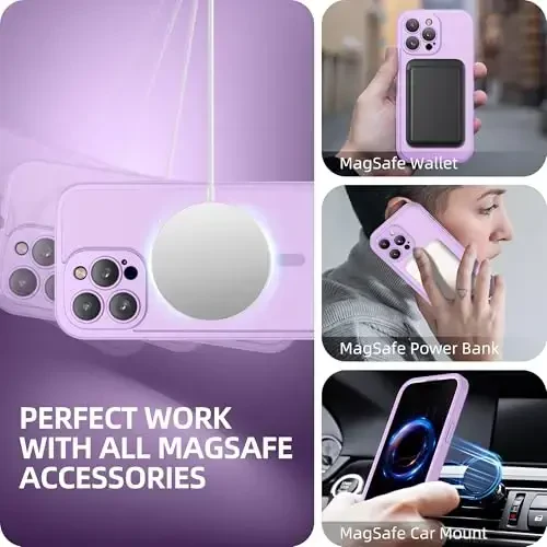 BERFY for iPhone 14 Pro Max Case, MagSafe bilan mos, o'rnatilgan Maxfiylik Ekran Himoyachisi va Kamera Himoyasi, Anti-Casus To'liq Tana Zarba o'tkazmaydigan Mat Telefon G'ilofi 14 Pro Max 6.7