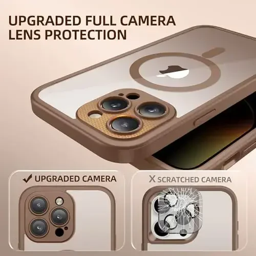 BERFY for iPhone 14 Pro Max Case, MagSafe bilan mos, o'rnatilgan Privacy Screen Protector va Kamera himoyasi, Anti-Spy to'liq tanani qoplaydigan zarbga chidamli shaffof telefon g'ilofi 14 Pro Max 6.7