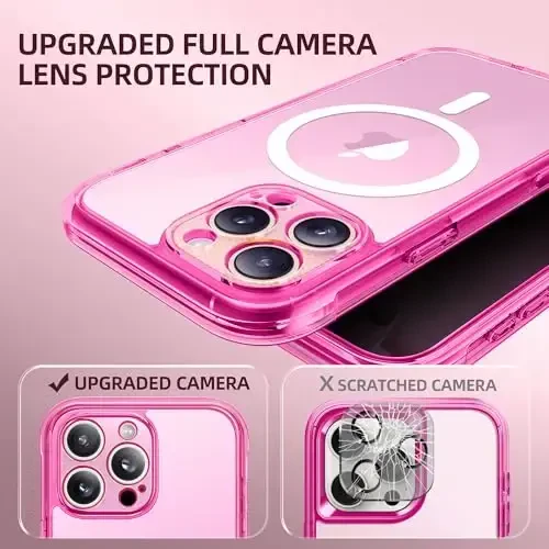 BERFY for iPhone 16 Pro Case, Compatible with MagSafe, Built-in Privacy Screen Protector and Camera Protection, Anti-Spy Full Body Shockproof Clear Phone Case for 16 Pro 6.3