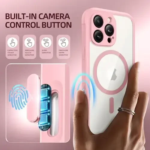 BERFY for iPhone 16 Pro Case, Compatible with MagSafe, Built-in Privacy Screen Protector and Camera Protection, Anti-Spy Full Body Shockproof Clear Phone Case for 16 Pro 6.3