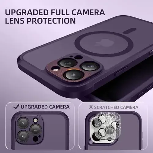 BERFY for iPhone 16 Pro Case, Compatible with MagSafe, Built-in Privacy Screen Protector and Camera Protection, Anti-Spy Full Body Shockproof Matte Phone Case for 16 Pro 6.3