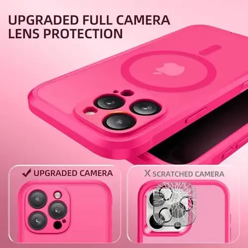 BERFY for iPhone 16 Pro Case, Compatible with MagSafe, Built-in Privacy Screen Protector and Camera Protection, Anti-Spy Full Body Shockproof Matte Phone Case for 16 Pro 6.3