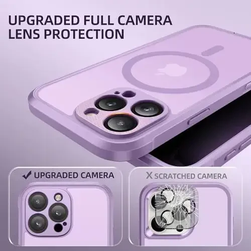 BERFY for iPhone 16 Pro Case, Compatible with MagSafe, Built-in Privacy Screen Protector and Camera Protection, Anti-Spy Full Body Shockproof Matte Phone Case for 16 Pro 6.3