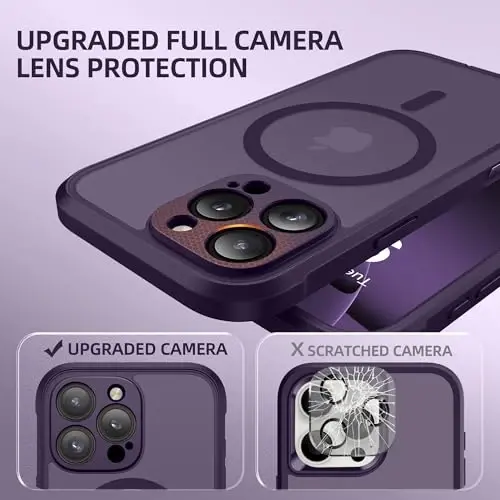 BERFY for iPhone 16 Pro Max Case, Compatible with MagSafe, Built-in Glass Screen Protector, Camera Protection, Shockproof Full Body Phone Case 6.9