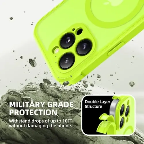 BERFY for iPhone 16 Pro Max Case, Compatible with MagSafe, Built-in Glass Screen Protector, Camera Protection, Shockproof Full Body Phone Case 6.9