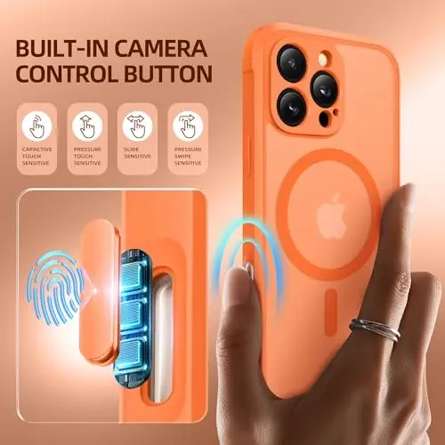 BERFY for iPhone 16 Pro Max Case, Compatible with MagSafe, Built-in Privacy Screen Protector, Camera Protection, Shockproof Full Body Phone Case 6.9