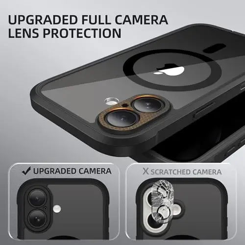 BERFY for iPhone 17 Case, Compatible with MagSafe, Built-in Privacy Screen Protector, Camera Protection, Shockproof Full Body Phone Case 6.3