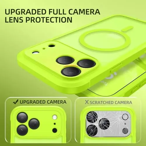 BERFY for iPhone 17 Pro Case, Compatible with MagSafe, Built-in Glass Screen Protector, Camera Protection, Shockproof Full Body Phone case 6.3