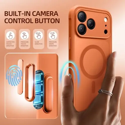 BERFY for iPhone 17 Pro Max Case, Compatible with MagSafe, Built-in Privacy Screen Protector, Camera Protection, Shockproof Full Body Phone Case 6.9
