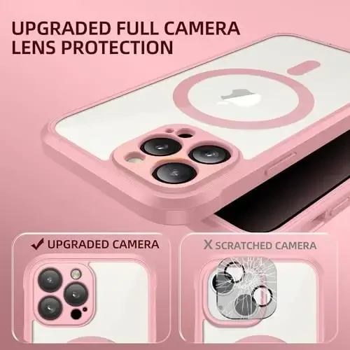 BERFY iPhone 12 Pro Max uchun g'ilof, MagSafe bilan mos, o'rnatilgan maxfiylik ekran himoyachisi va kamera himoyasi, Anti-Spy Full Body zarbga chidamli tiniq telefon g'ilofi 12 Pro Max 6.7