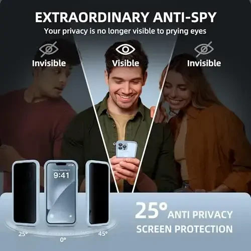 BERFY for iPhone 13 Pro Max Case, Compatible with MagSafe, Built-in Privacy Screen Protector and Camera Protection, Anti-Spy Full Body Shockproof Matte Phone Case for 13 Pro Max 6.7