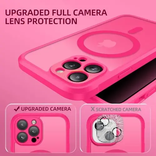 BERFY for iPhone 13 Pro Max Case, Compatible with MagSafe, Built-in Privacy Screen Protector, Camera Protection, Shockproof Full Body Phone Case 6.7