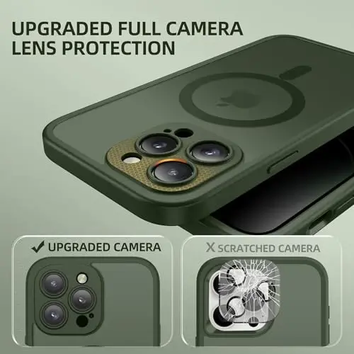 BERFY iPhone 14 Pro Max G'ilofi, MagSafe bilan mos keladi, O'rnatilgan Maxfiylik Ekran Himoyachisi, Kamera Himoyasi, Zarbga chidamli To'liq tana telefon g'ilofi 6.7