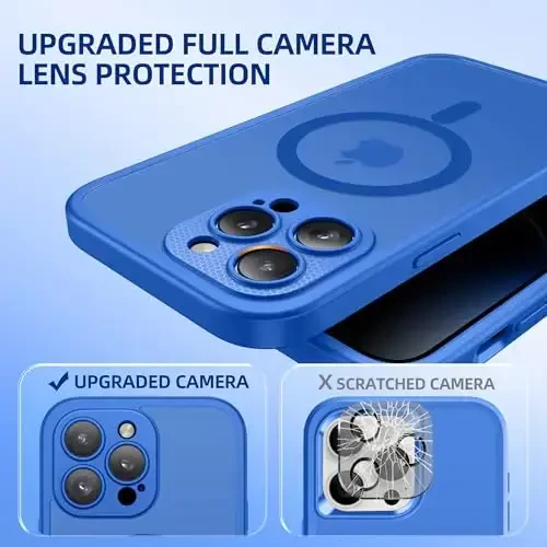 BERFY iPhone 14 Pro Max uchun g'ilof, MagSafe bilan mos, o'rnatilgan maxfiylik ekran himoyachisi va kamera himoyasi, 14 Pro Max 6.7