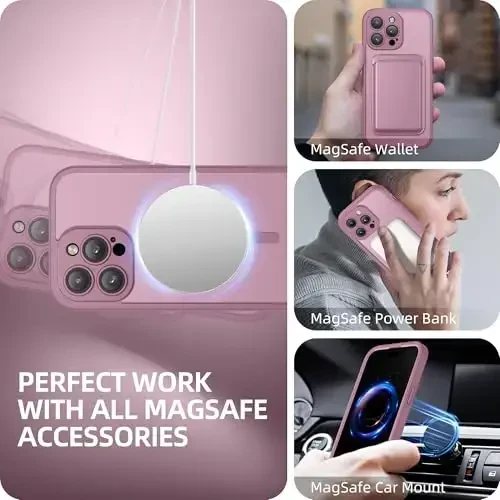 BERFY for iPhone 14 Pro Max Case, Compatible with MagSafe, Built-in Privacy Screen Protector and Camera Protection, Anti-Spy Full Body Shockproof Matte Phone Case for 14 Pro Max 6.7