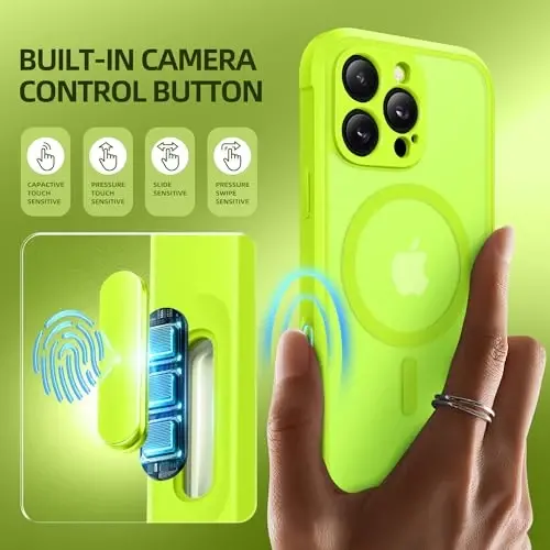 BERFY for iPhone 16 Pro Case, Compatible with MagSafe, Built-in Privacy Screen Protector, Camera Protection, Shockproof Full Body Phone Case 6.3