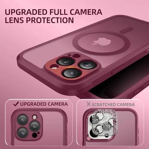 BERFY iPhone 16 Pro Max G‘ilofi, MagSafe bilan mos, O‘rnatilgan Maxfiylik Ekran Himoyachisi, Kamera Himoyasi, Zarbaga Chidamli To‘liq Tana Telefon G‘ilofi 6.9