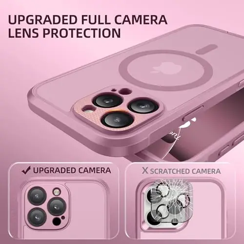 BERFY for iPhone 16 Pro Max Case, Compatible with MagSafe, Built-in Glass Screen Protector, Camera Protection, Shockproof Full Body Phone Case 6.9
