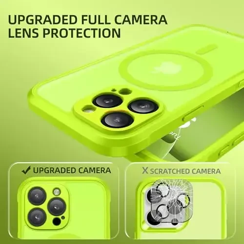 BERFY iPhone 16 Pro uchun g'ilof, MagSafe bilan mos, o'rnatilgan 9H temperlangan shisha ekran himoyachisi va kamera himoyasi, 16 Pro 6.3