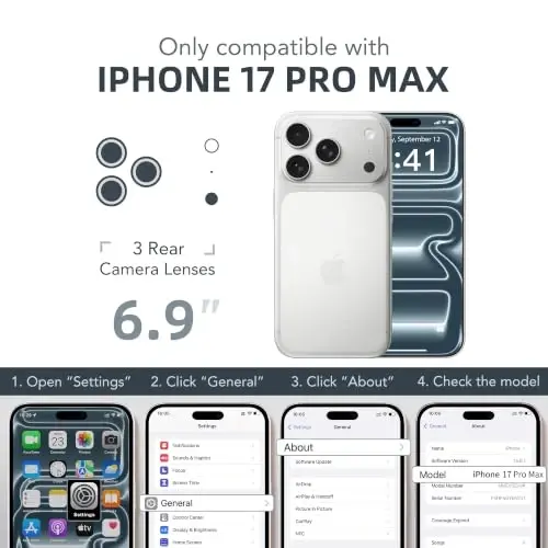 BERFY for iPhone 17 Pro Max Case, Compatible with MagSafe, Sky Blue | Built in Screen Protector, Full Camera Protection, Shockproof Full Body Magnetic Translucent Matte Phone Case 6.9