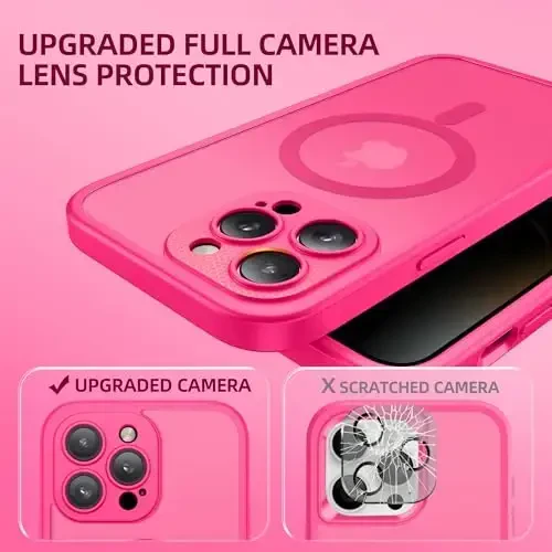 BERFY Magnetic for iPhone 14 Pro Max Case,Compatible with MagSafe,Built-in Privacy Screen Protector and Upgraded Camera Protection,Anti-Spy Full Body Shockproof Phone Case for 14 Pro Max 6.7