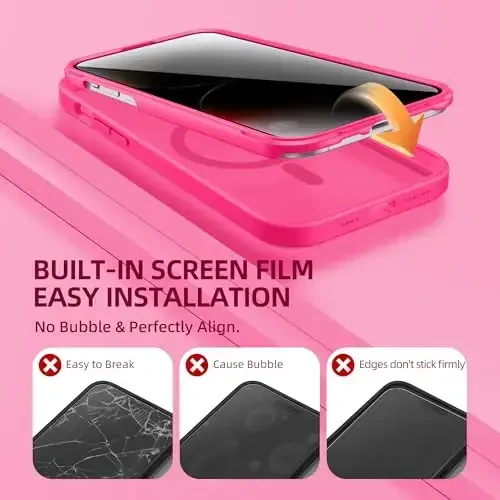 BERFY Magnetic for iPhone 14 Pro Max Case,Compatible with MagSafe,Built-in Privacy Screen Protector and Upgraded Camera Protection,Anti-Spy Full Body Shockproof Phone Case for 14 Pro Max 6.7