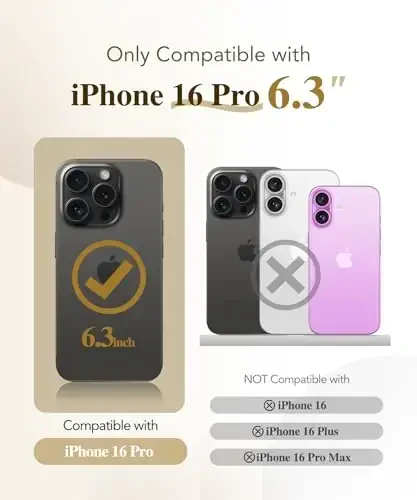 BERFY Magnetic for iPhone 16 Pro Case, Compatible with Magsafe, Built-in 9H Tempered Glass Screen Protector & Upgraded Camera Protection, Full-Body Plating Shockproof Phone Case for 16 Pro 6.3