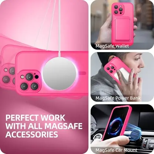 BERFY Magnetic for iPhone 14 Pro Max Case,Compatible with MagSafe,Built-in Privacy Screen Protector and Upgraded Camera Protection,Anti-Spy Full Body Shockproof Phone Case for 14 Pro Max 6.7