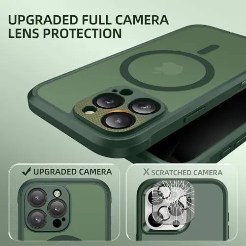 BERFY uchun iPhone 16 Pro g‘ilofi, MagSafe bilan mos keladi, o‘rnatilgan maxfiylik ekran himoyachisi, kamera muhofazasi, zarbaga chidamli to‘liq korpusli telefon g‘ilofi 6.3