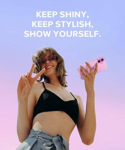 BERFY Compatible with iPhone 16 Case Glitter, [3 in 1] with Screen Protector + Camera Lens Protector, [Non-Yellowing] Clear Sparkle Slim Shockproof Hard Phone Cover for Women 6.1