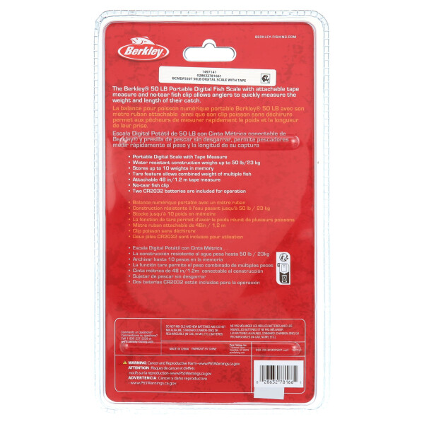 Berkely Digital Fish Scale with Tape-50lb - 6