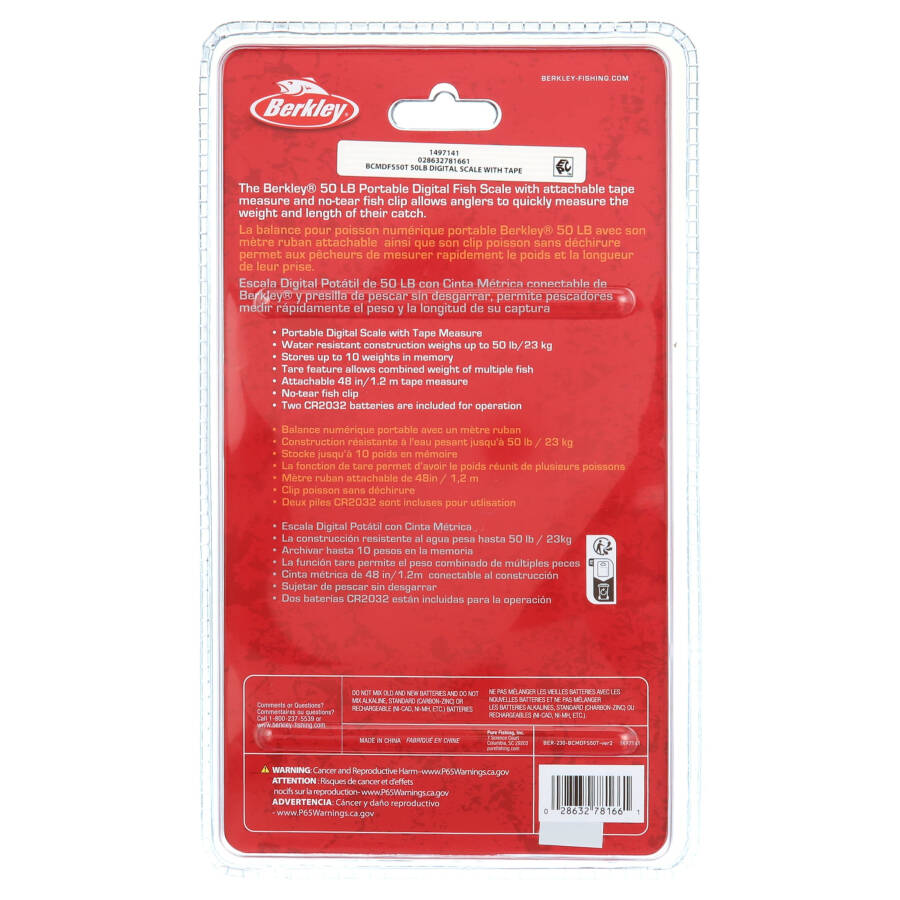 Berkely Digital Fish Scale with Tape-50lb - 6