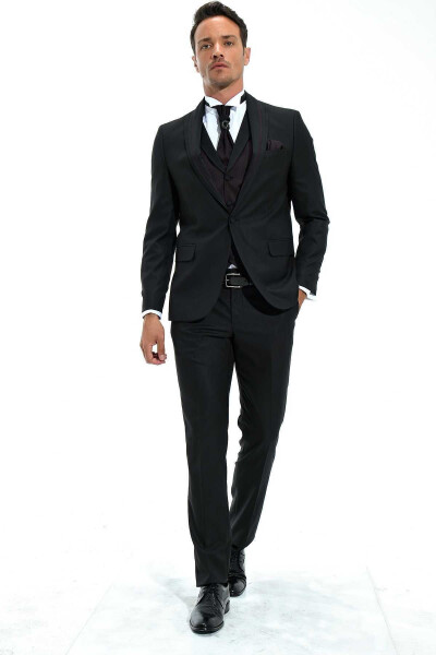 Berlin Ceremonia Black Groom Suit - 22