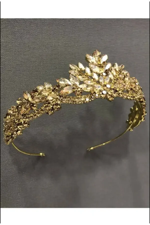 Berlin Crystal Bridal Crown with Glass Stones - 1