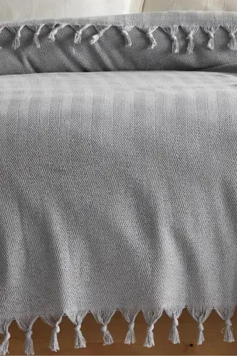 Berlino Çift Kişilik Pike 200x230 Cm-Açık Gri - 3