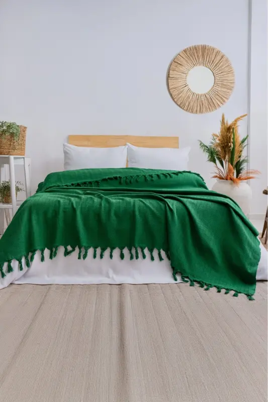 Berlino Çift Kişilik Pike 200x230 cm. Yeşil - Yeşil - 1