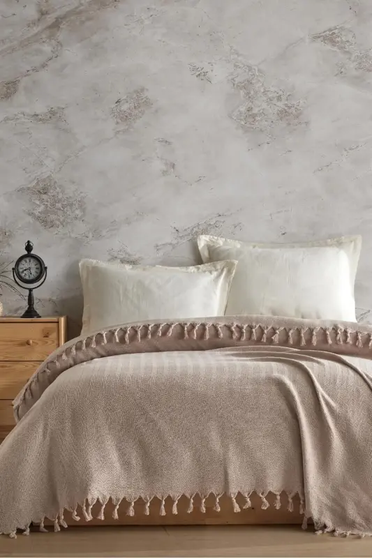 Berlino Double Pique 200x230 Cm-Beige - 2