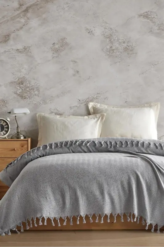 Berlino Double Pique 200x230 Cm-Light Gray - 2